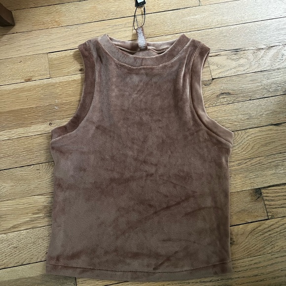 SKIMS Tops - SKIMS Brown Velvet Sleeveless Top